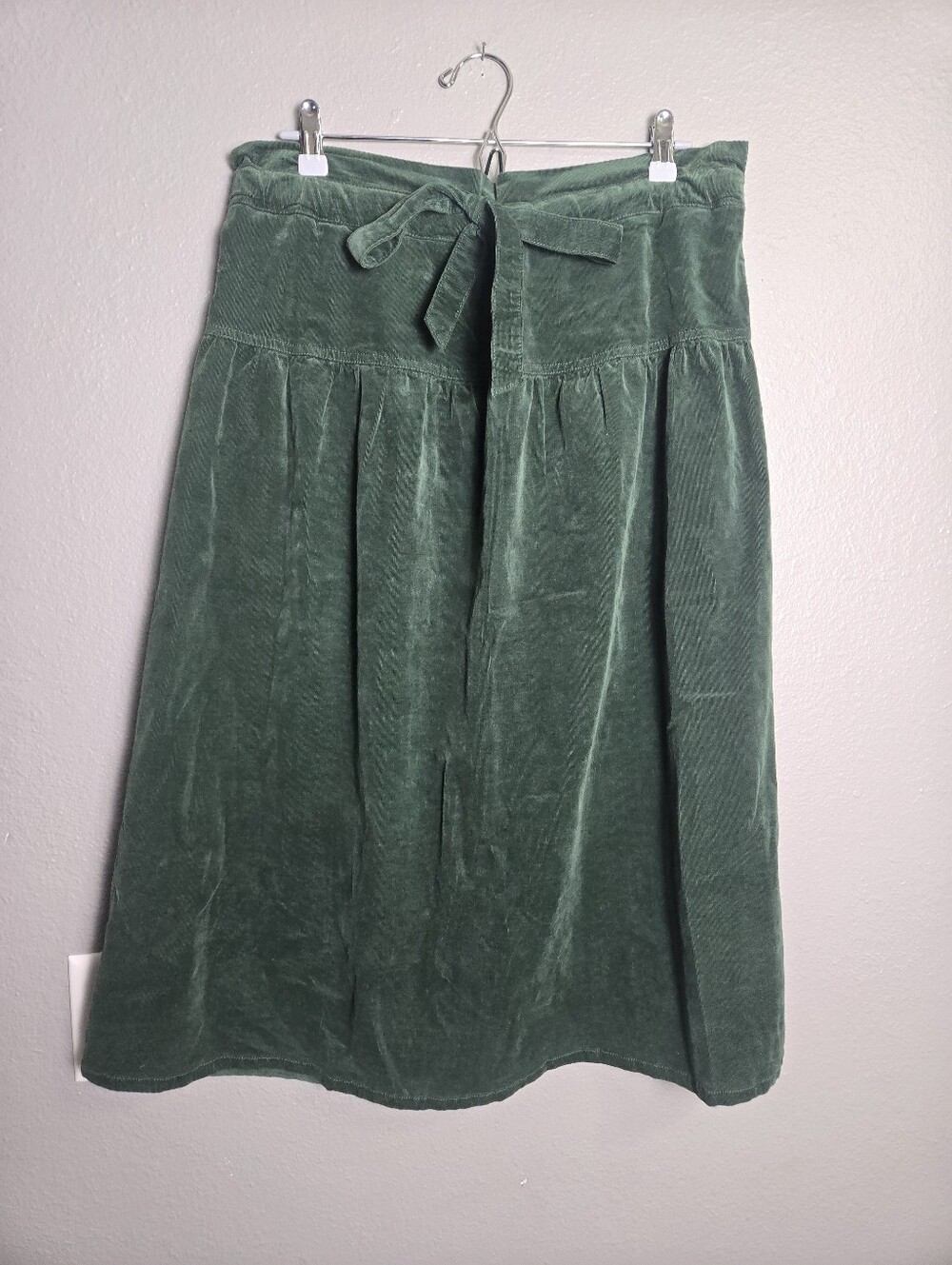Draper James Paperbag Waist Green Corduroy Skirt Size Large
